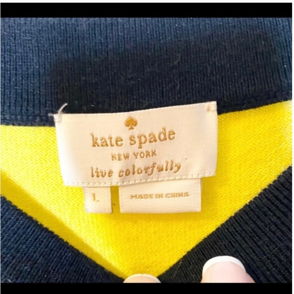 Kate Spade Rylee Colorblock Silk Cashmere Blend Sweater - Picture 3 of 5